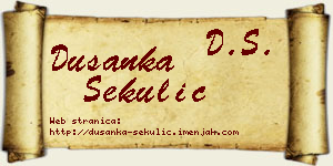 Dušanka Sekulić vizit kartica